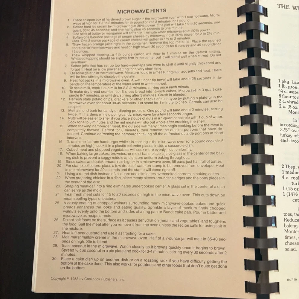 Cultural Heritage Cookbook 1989 Crescenta Valley California Community Recipes CV